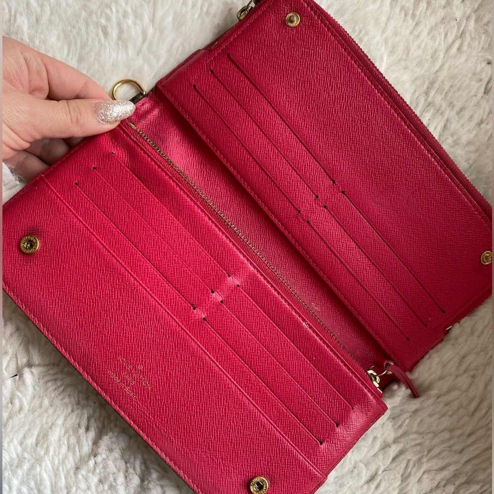 Louis Vuitton Pink Trifold Long Wallet